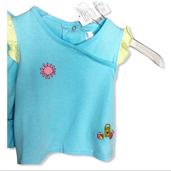 6Mo🍍NWT Agabang Ruffled Skirt & Top w Embroidery - Picture 4 of 9